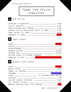 Viper Pre-Flight Checklist